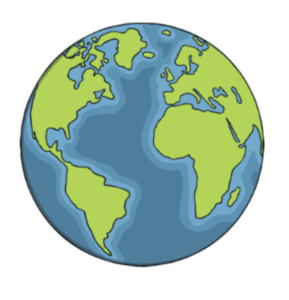 an animated image of the world globe